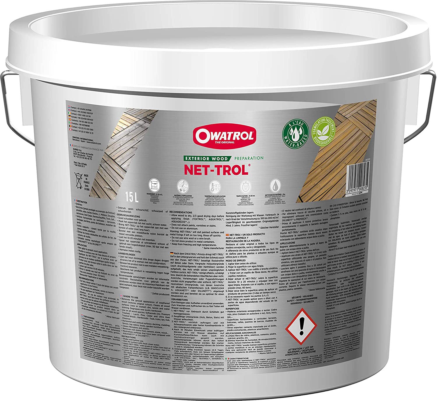 Owatrol Dégriseur Détachant Tous Bois Net Trol